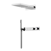 Sancos Linn Душевой комплект: термостат., с внутр. частью, шланг, ручной и верхний душ, цвет: хром SC9023CH