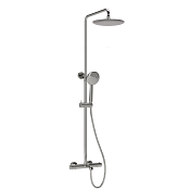 Sancos Game Душевая стойка: термостат, ручной и верхний душ, 5 видов струи, шланг 150 см, цвет: хром SC3001LCH
