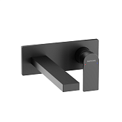 Sancos Studio Смеситель для раковины встраиваемый, с внутр. частью, излив 19см, цвет: черный матовый SC9017MB