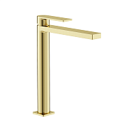 Sancos Studio Смеситель для раковины высокий, без д/к, выс. изл. 24,9 см, цвет: брашированное золото SC9016BG