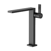 Sancos Linn Смеситель для раковины высокий, без д/к, высота излива 24,8 см, цвет: черный матовый SC9020MB