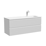 Sancos Snob R Тумба под раковину правая, подвесная 119,5x44,5x50h см, 2 выдвиж. ящ., цвет: bianco SNR120RW