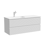 Sancos Folk Тумба под раковину левая, подвесная 119x45x50hсм, с 2-мя выдвижными ящиками, цвет:bianco FL120LW