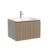 Sancos Code Тумба под раковину, подвесная 59x45,3x40h см, с 1-м выдвижным ящиком, цвет: серо-бежевый CD60GB