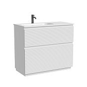 Sancos Folk Floor Тумба под раковину левая, напольная 99,5x45x85h см, 2 выдвиж. ящ., цвет: bianco FL100FLW