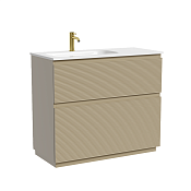 Sancos Folk Floor Тумба под раковину левая, напольная 99,5x45x85h см, 2 выдвиж. ящ., цвет: капучино FL100FLCP