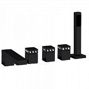 Bongio Pure Glam Смеситель для ванны, на борт, цвет: черный матовый/Swarovski прозрачные 6P531NE0D01