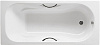 Roca Malibu Ванна чугунная 170х70 см, с отверстиями для ручек, без ножек, цвет: белый глянцевый 2333G0000