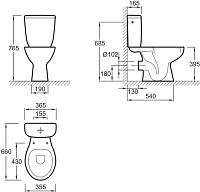 Унитаз-компакт Jacob Delafon Brive E0383N-00