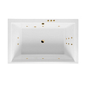 Excellent Crown Lux Ванна гидромассажная Smart 190x120 см, акрил, цвет: белый глянец, фурнит. золото WAEX.CRO19.SMART.GL