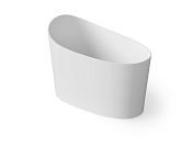Dea Design Single Ванна из Solid Surface отдельностоящая 130x70см, сидячая, с переливом, цвет: white DD8700 1300 18
