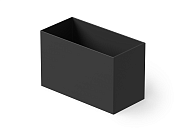 Dea Design Single Ванна из Solid Surface отдельностоящая 100x58см, сидячая, с переливом, цвет: black DD8702 1000 16