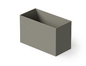 Dea Design Single Ванна из Solid Surface отдельност. 100x58см, сидячая, с переливом, цвет:light grey DD8702 1000 4