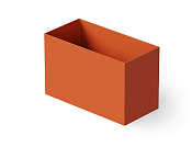Dea Design Single Ванна из Solid Surface отдельностоящая 100x58см, сидячая, с переливом, цвет:orange DD8702 1000 7