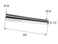 Daniel Diva Душевая лейка, 1 режим, цвет: золото брашированное A452SDP