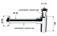 Daniel Сифон для раковины, цвет: черный матовый A75011415
