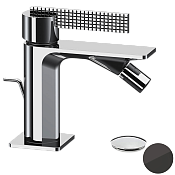 Daniel Club Смеситель для биде с донным клапаном, излив 8,5 см, цвет: черный хром ANC604CF