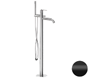 Daniel Brooklyn Смеситель напольный с душ. набором, с внутр. частью, излив 18,7 см, цвет: черный мат BY67815