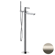 Daniel Club Смеситель напольный с душ. набором, с внутр. частью, излив 18,1 см, цвет: сталь ANC678XV