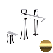 Daniel Diva Смеситель на борт ванны на 3 отверстия, с ручным душем, цвет: золото брашированное DV691DP