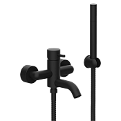 Daniel Tokyo Смеситель для ванны с душ. набором - ручной душ, шланг, держатель, цвет: черный матовый TK61015