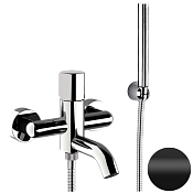 Daniel Trilogy Смеситель для ванны с душ. набором - ручной душ, шланг, держатель, цвет: черный мат TG61015