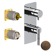Daniel Club Смеситель для душа, на 2 потребителя, внешняя часть, цвет: бронза масляная ANC612D2KBOIL