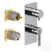 Daniel Club Смеситель для душа, на 3 потребителя, внешняя часть, цвет: белый матовый ANC612D3KB14