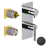 Daniel Club Смеситель для душа, на 3 потребителя, внешняя часть, цвет: черный хром ANC612D3KBCF
