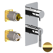 Daniel Club Смеситель для душа, на 3 потребителя, внешняя часть, цвет: золото брашированное ANC612D3KBDP