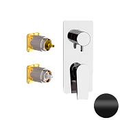 Daniel Diva Смеситель для душа, на 3 потребителя, внешняя часть, цвет: черный матовый DV612D3KB15