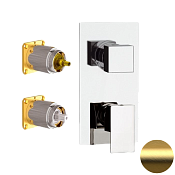 Daniel Skyline Смеситель для душа, на 3 потребителя, внешняя часть, цвет: золото брашированное SK612D3KBDP