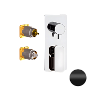 Daniel Tiara Смеситель для душа, на 3 потребителя, внешняя часть, цвет: черный матовый TA612D3KB15