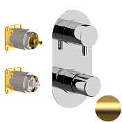 Daniel Trilogy Смеситель для душа, на 3 потребителя, внешняя часть, цвет: золото брашированное TG612D3KBDP