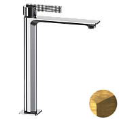 Daniel Club Смеситель для раковины высокий, без донного клап., излив 31,6 см, цвет: латунь состарен ANC607B63