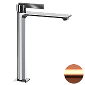 Daniel Club Смеситель для раковины высокий, без донного клап., излив 31,6 см, цвет: медь браш ANC607BRP