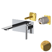 Daniel Club Смеситель для раковины встраиваемый, излив 15 см, внеш. часть, цвет: латунь состаренная ANC632LKB63