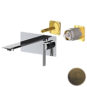 Daniel Club Смеситель для раковины встраиваемый, излив 15 см, внешняя часть, цвет: латунь сан-марко ANC632LKBSM