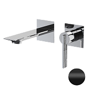 Daniel Club Смеситель для раковины встраиваемый, излив 14,8 см, с внутр. частью, цвет: черный мат ANC632P15