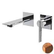 Daniel Club Смеситель для раковины встраиваемый, излив 14,8 см, с внутр. частью, цвет: медь состар ANC632P64