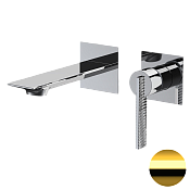 Daniel Club Смеситель для раковины встраиваемый, излив 14,8 см, с внутр. частью, цвет: золото глянц ANC632PDO