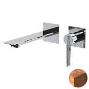 Daniel Club Смеситель для раковины встраиваемый, излив 19,8 см, с внутр. частью, цвет: медь состар ANC632PL64