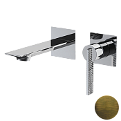 Daniel Club Смеситель для раковины встраив., излив 14,8 см, с внут. частью, цвет: латунь мат. Состар ANC632POM