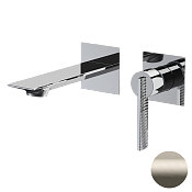 Daniel Club Смеситель для раковины встраиваемый, излив 14,8 см, с внутренней частью, цвет: сталь ANC632PXV