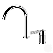 Daniel Club Смеситель для раковины высокий, без донного клапана, излив 23,4 см, цвет: белый матовый ANC65514