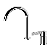 Daniel Club Смеситель для раковины высокий, без донного клапана, излив 23,4 см, цвет: хром ANC655CR