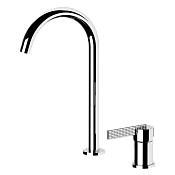 Daniel Club Смеситель для раковины высокий, без донного клапана, излив 33,4 см, цвет: хром ANC655LCR