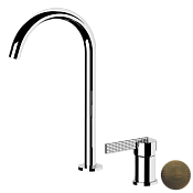 Daniel Club Смеситель для раковины высокий, без донного клап., излив 33,4 см, цвет: латунь сан-марко ANC655LSM