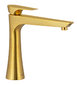 Daniel Diva Смеситель для раковины высокий, без донного клап., излив 22,5 см, цвет: золото браш DV607BDP