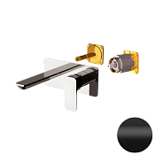 Daniel Tiara Смеситель для раковины встраиваемый, излив 19 см, внешняя часть, цвет: черный матовый TA632KB15